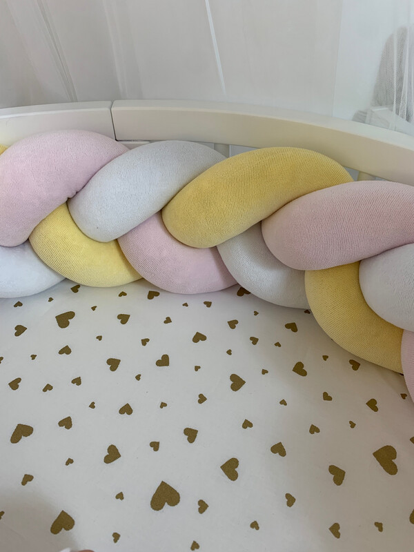 Treccia “Classica” Giallo-Rosa Chiara -Bianco 