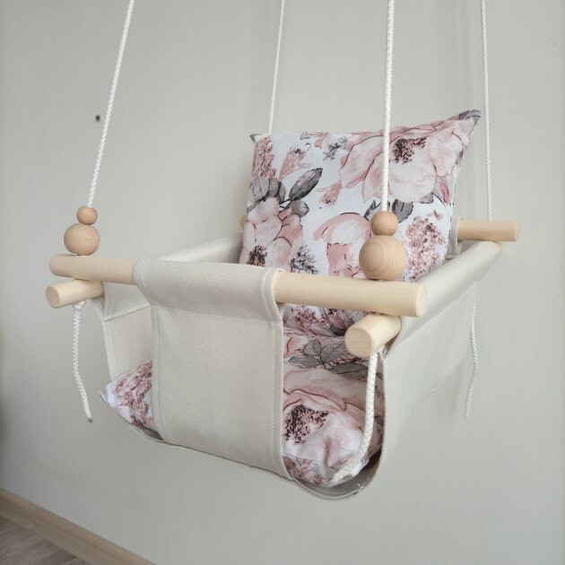 Altalena per bambini Base latte "Magnolia" da 7 mesi a 5 anni