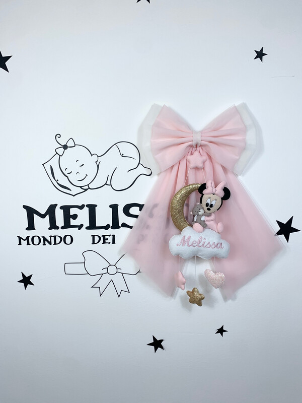 Fiocco nascita “Minerva &quot;Minnie&quot; Mouse”