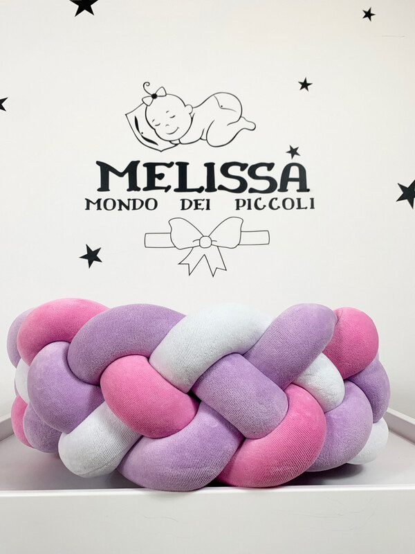 Treccia “Francese” Viola- Bianco- Rosa