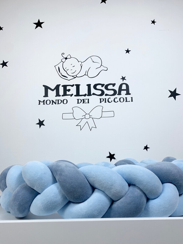 Treccia “Classica”  Blu Sporco-Azzurro 