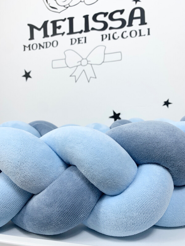 Treccia “Classica”  Blu Sporco-Azzurro 