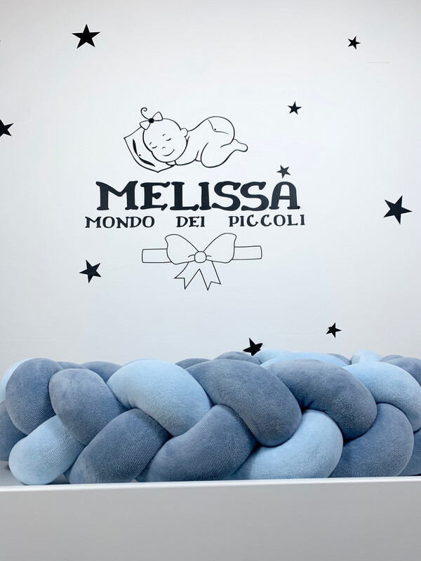 Treccia “Classica” Blu Sporco-Azzurro 