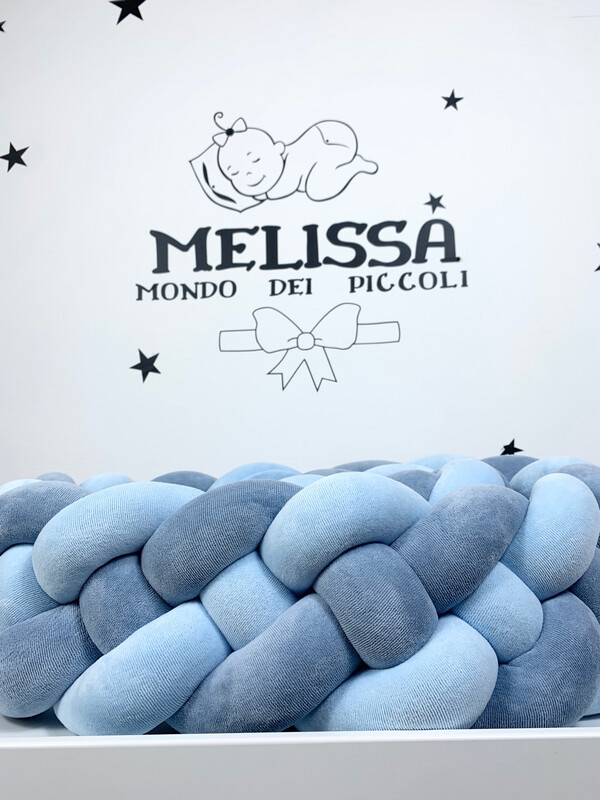 Treccia “Francese” Blu Sporco-Azzurro 