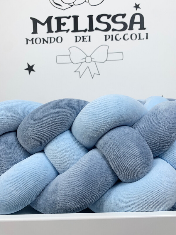 Treccia “Francese” Blu Sporco-Azzurro 