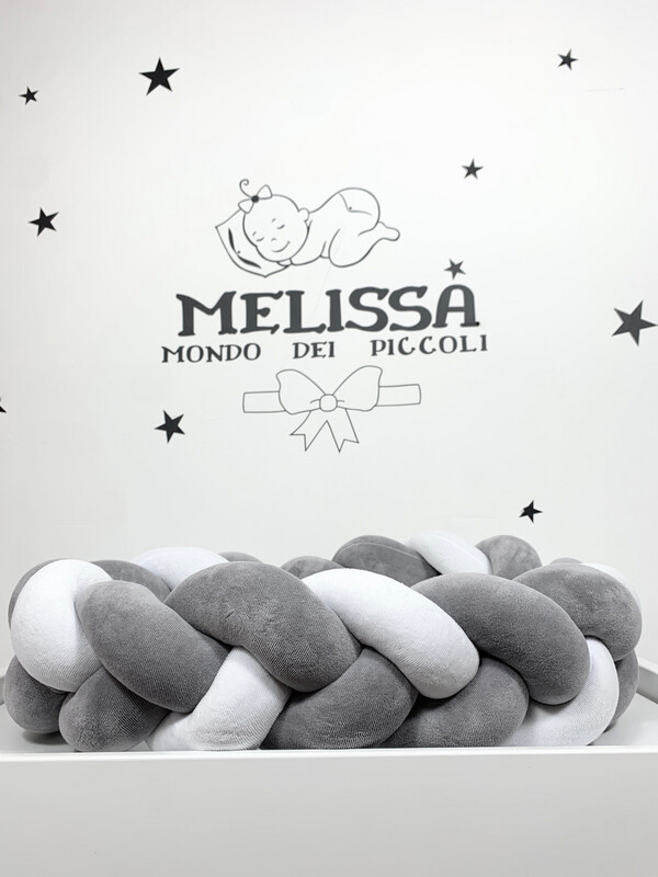 Treccia “Classica” Grigio Scuro- Bianco