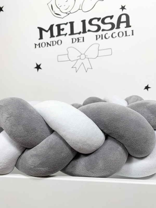 Treccia “Classica” Grigio Scuro- Bianco