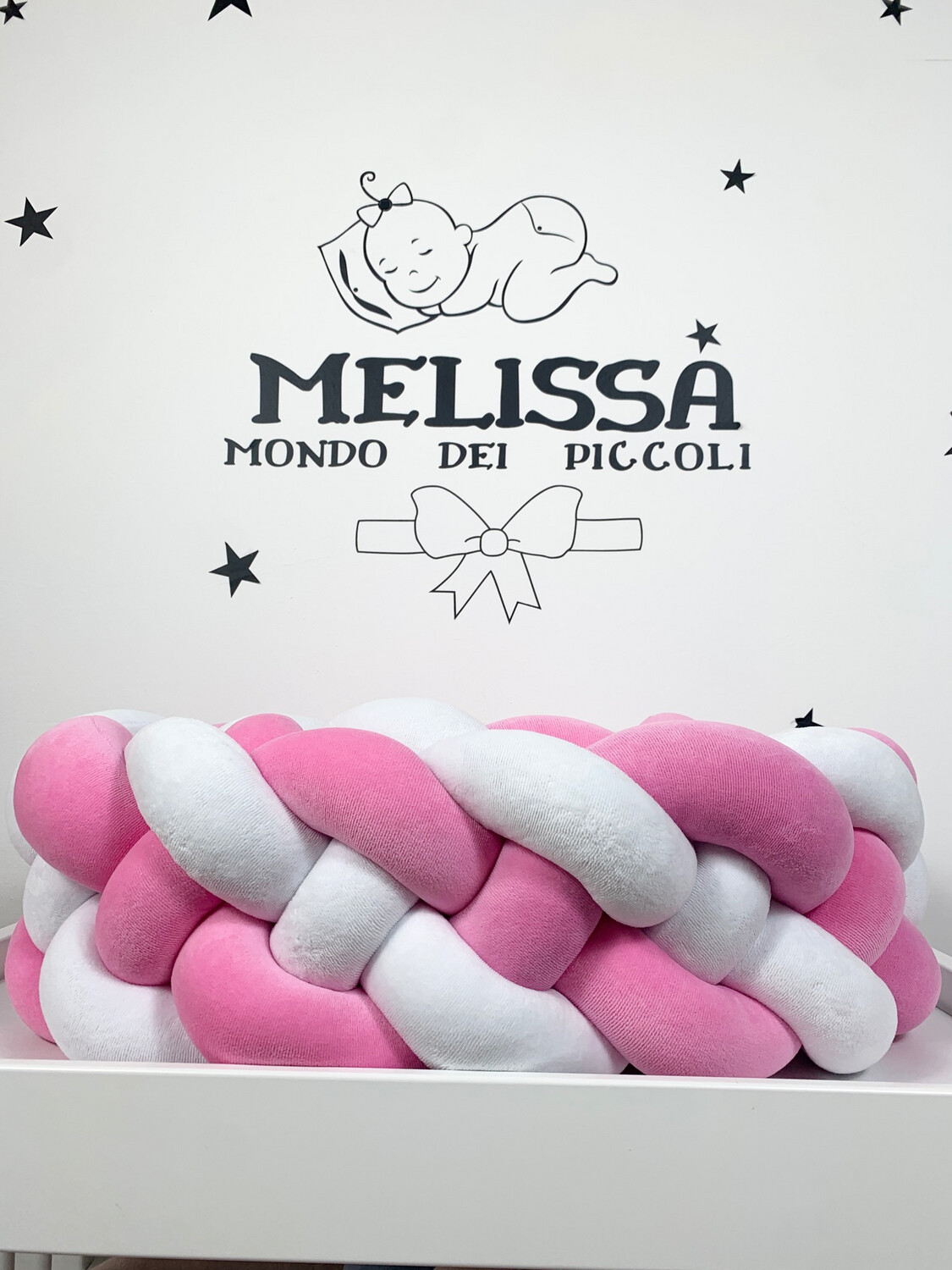Treccia “Francese” Bianco-Rosa