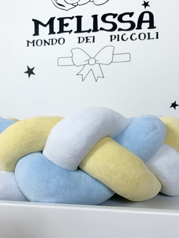 Treccia Classica Bianco-Azzurro-Giallo