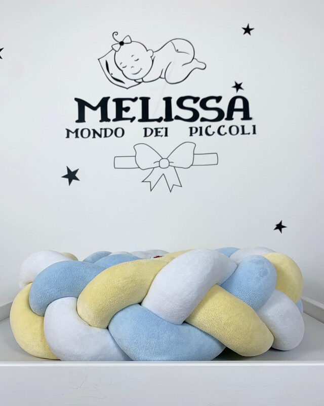 Treccia Classica Bianco-Azzurro-Giallo
