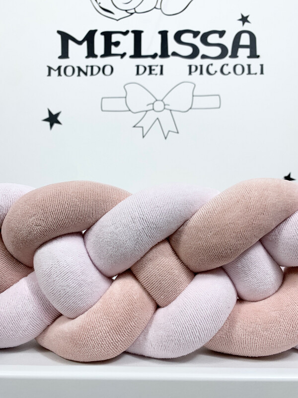 Treccia Francese Rosa Chiara-Rosa Cipria