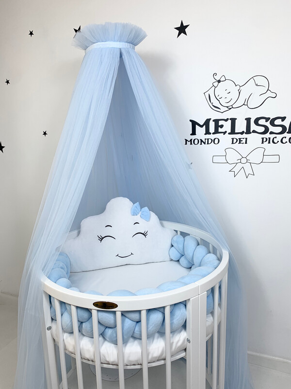 Baldacchino tulle colore Azzurro