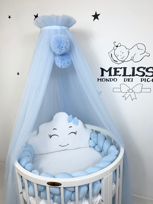 Baldacchino tulle colore Azzurro