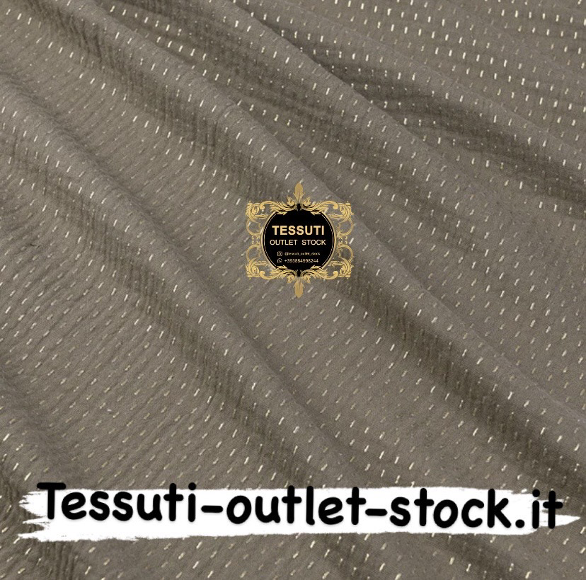 Mussola doppia garza con strisce dorate su fondo khaki , larghezza 135 cm МС-D-0274