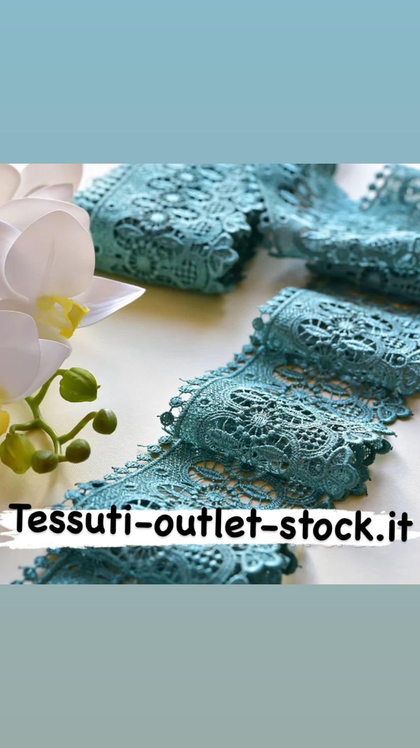 Pizza macramè (guipure) / colore aquamarine / misura 8,5 cm / ordine 1 m