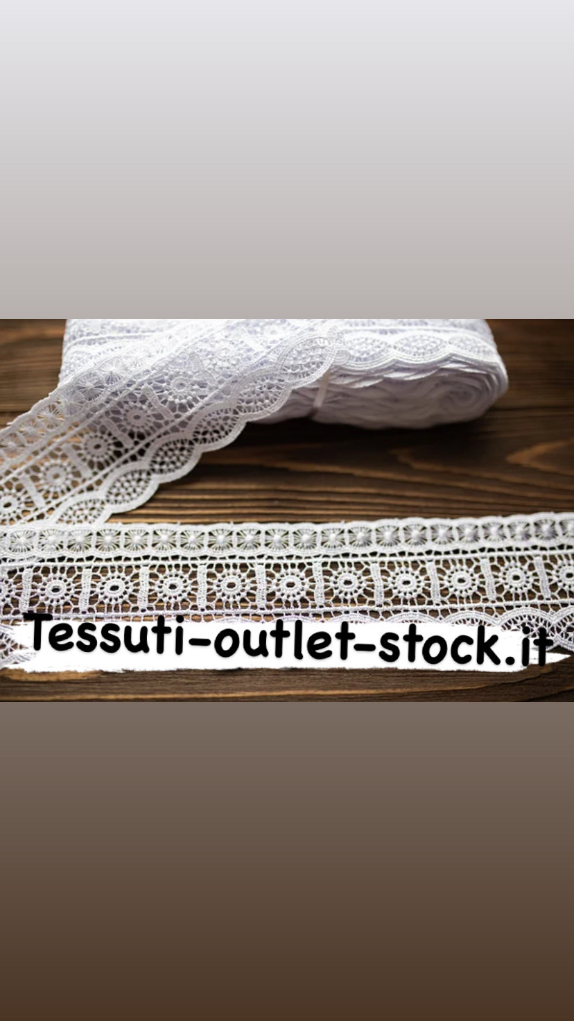 Pizzo macramè (guipure) / colore bianco / larghezza 7 cm / ordine da 1 m 0680