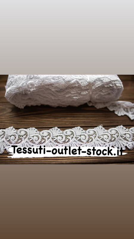 Pizzo macramè (guipure) / colore bianco / larghezza 6,5 ​​cm / ordine da 1 m.  0320
