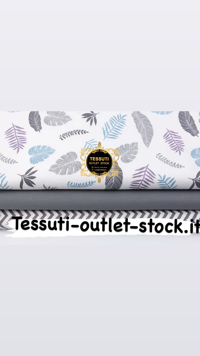 Set di tessuti 40 * 40 cm da 3 pezzi &quot;Cuori e piccoli zigzag&quot; grigio polvere №185