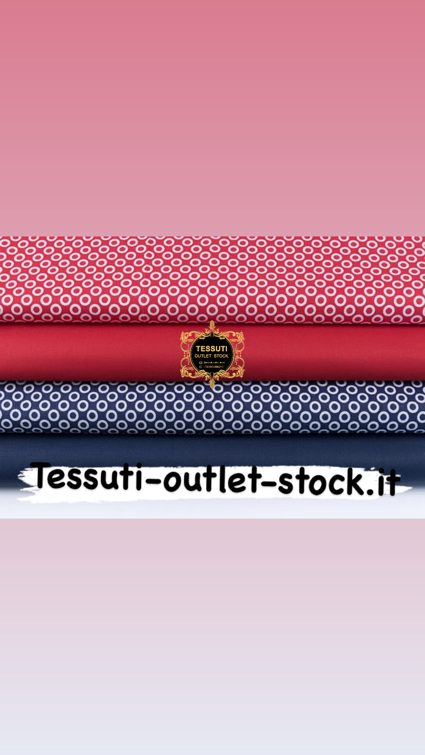 Set di tessuti 40 * 40 cm da 4 pezzi &quot;Cerchi su rosso e blu&quot; №230