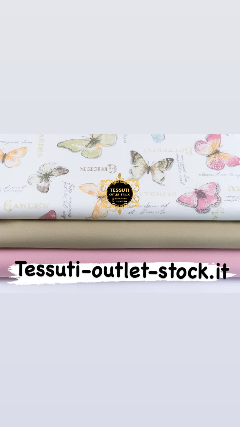 Set di tessuti 40 * 40 cm da 4 pezzi &quot;Farfalle&quot; rosa-verde №231