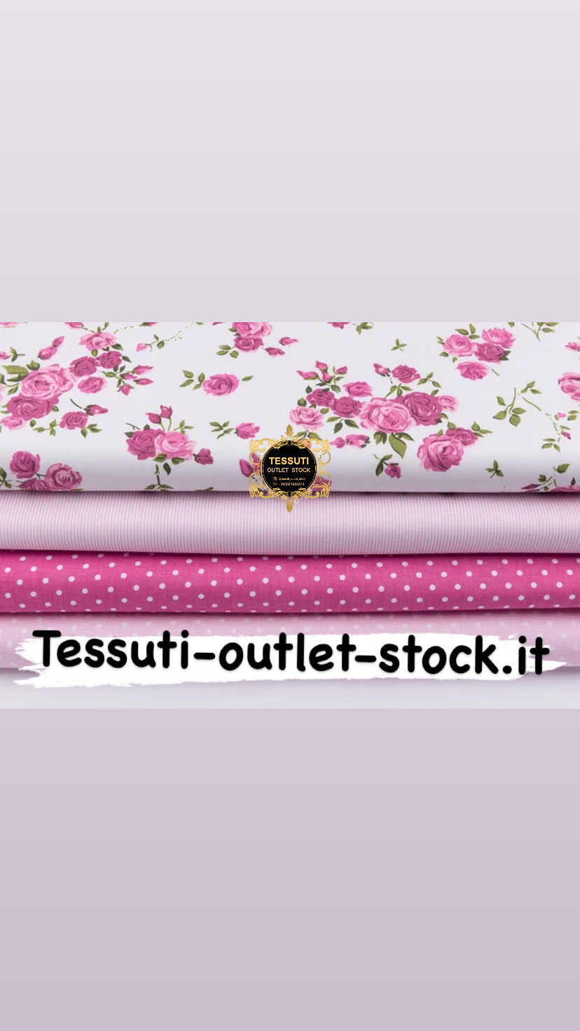 Set di tessuti di calicò con rose rosa &quot;Provence&quot; 40 * 40 cm da 4 pezzi