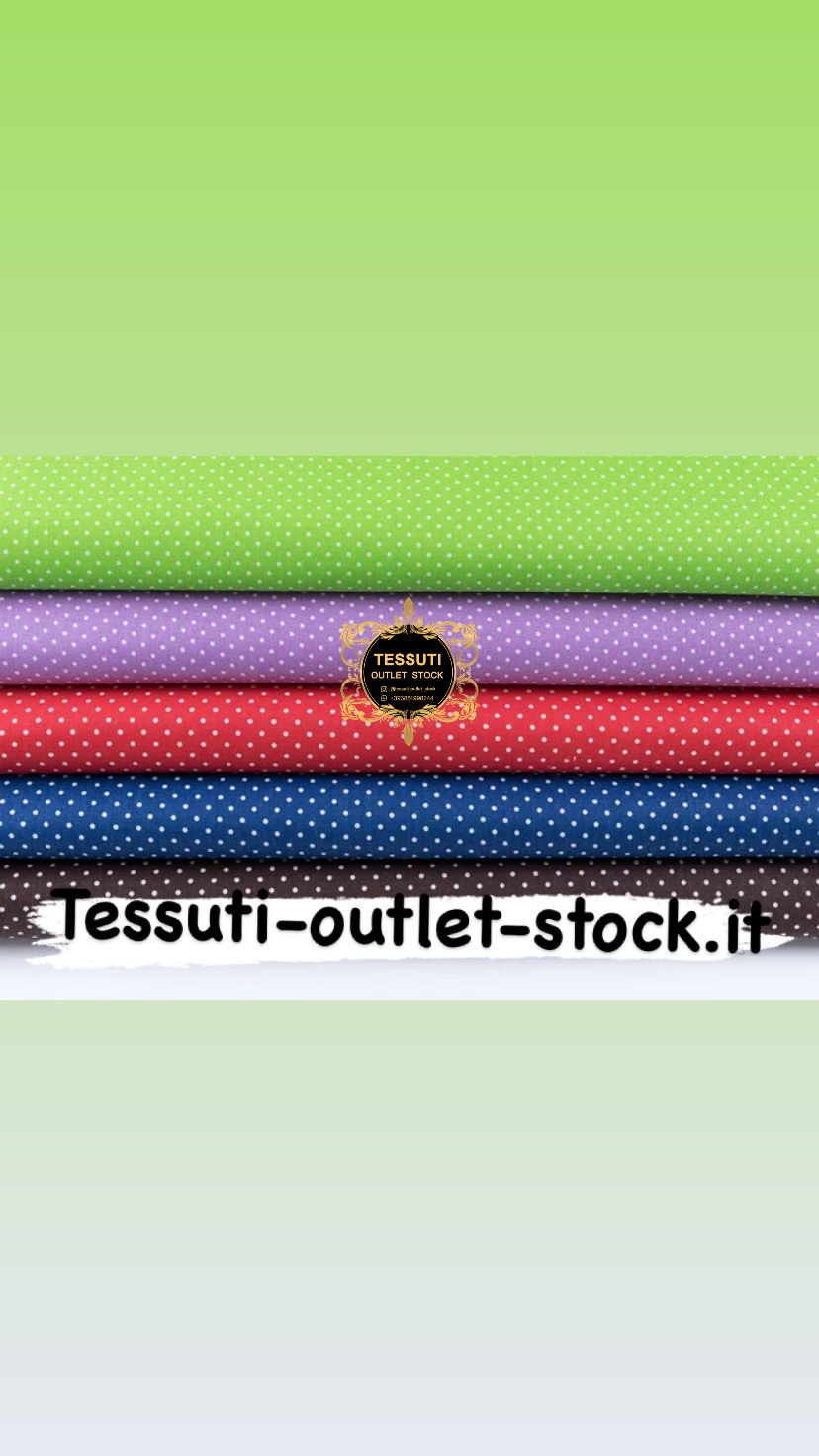 Set di tessuti in cotone 40 * 40 cm con 5 pezzi &quot;Pois  2 mm&quot; №222