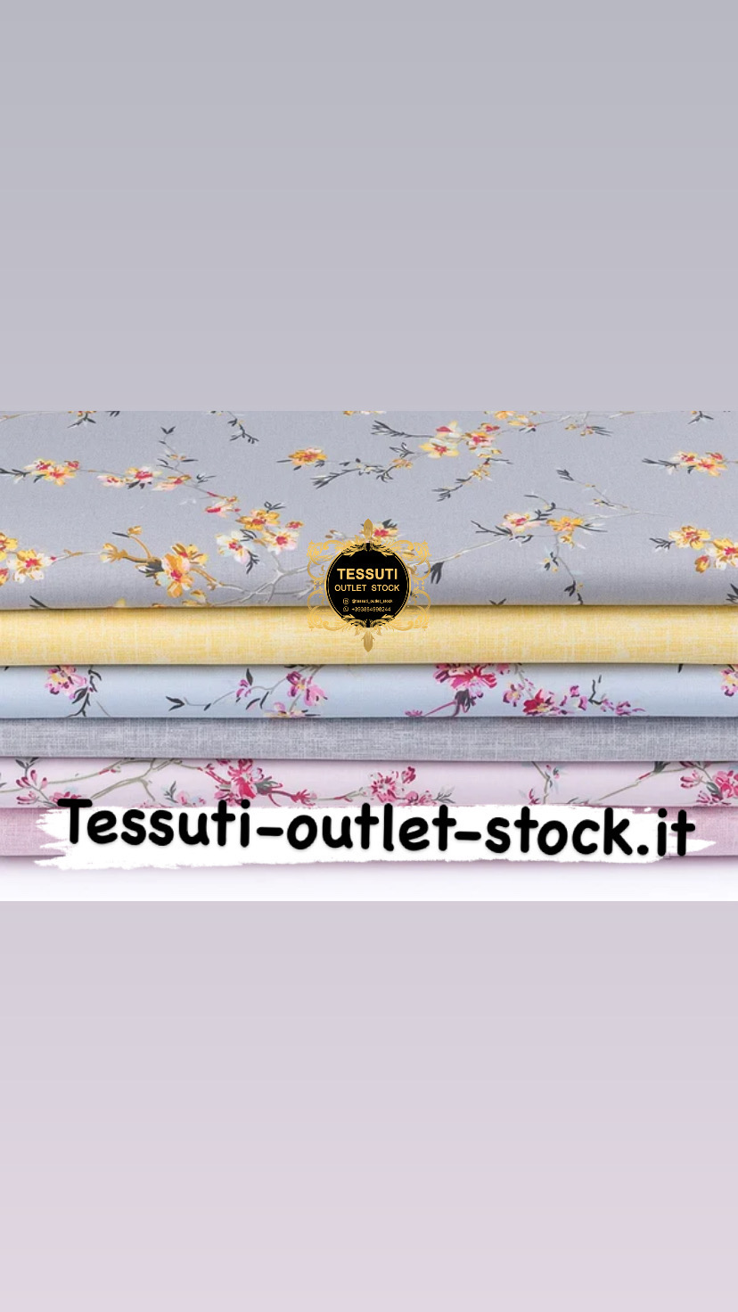 Set di tessuti in cotone 40 * 40 cm con 6 pezzi &quot;Ramoscelli e rami di  Sakura&quot; №215