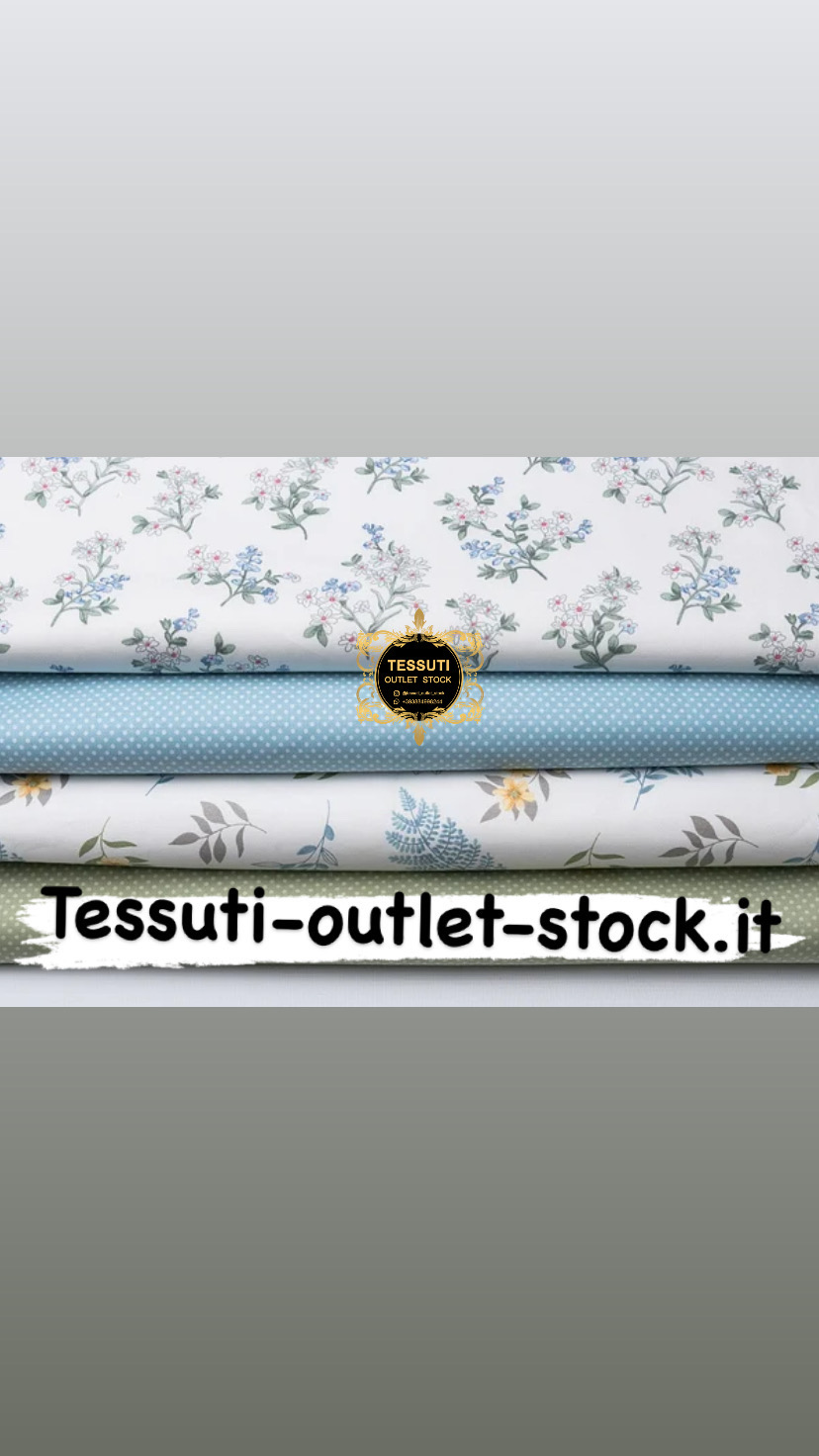 Set di tessuti in raso 40 * 40 cm da 4 pezzi &quot;Fiori e piselli delicati&quot; №244