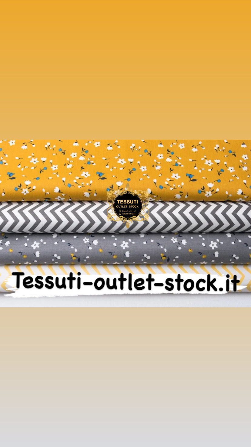 Set di tessuti in raso 40 * 40 cm da 4 pezzi &quot;Piccoli fiori e zigzag&quot; №241