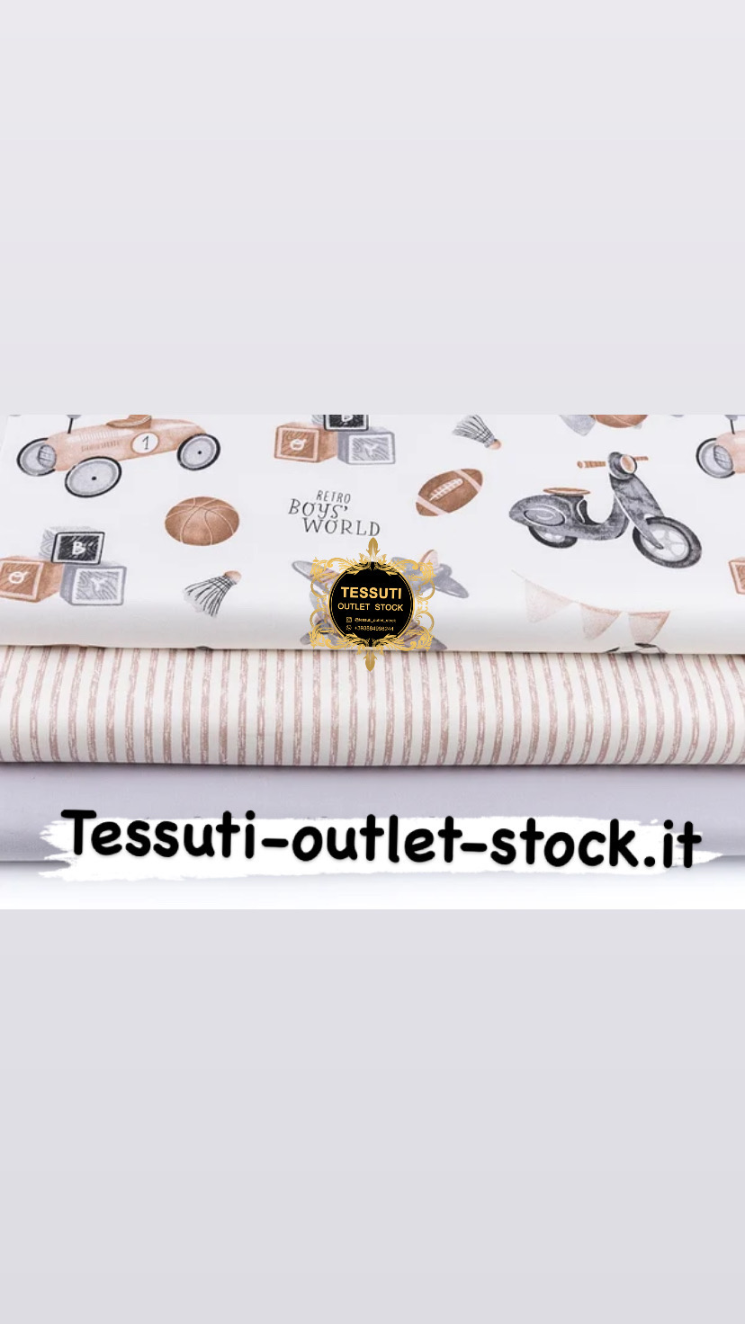 Set di tessuti in raso di 40 * 40 cm da 3 pezzi &quot;motociclette marroni&quot; №214