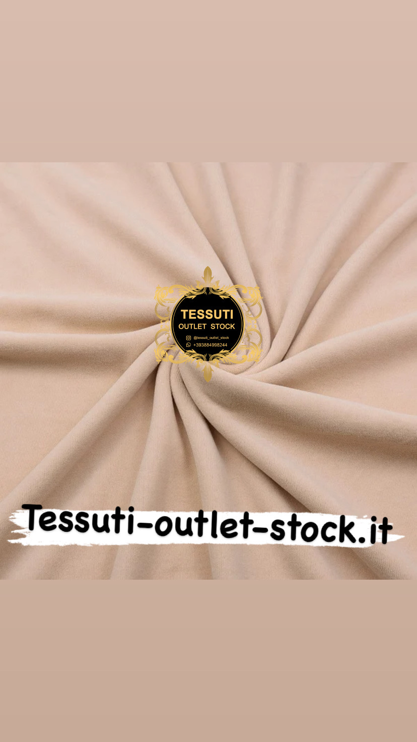 Tessuto di cotone Velluto Ciniglia colore Beige scuro 22/988