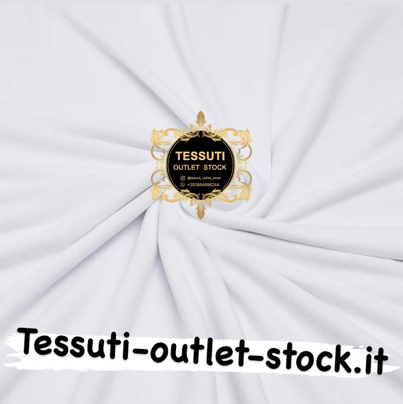 Tessuto di cotone Velluto Ciniglia colore Bianco 33/8000