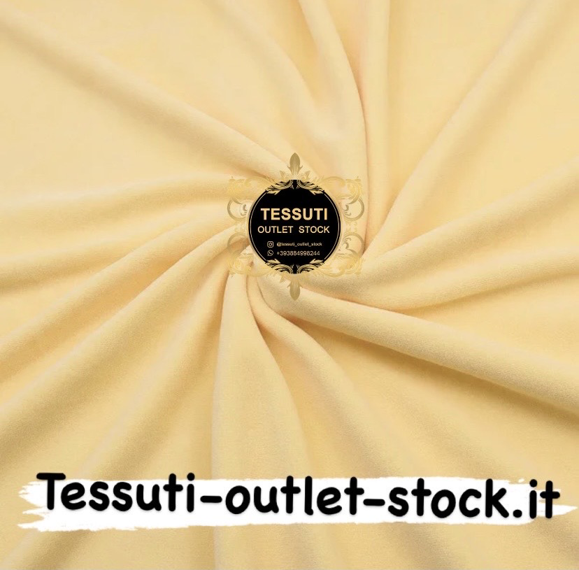 Tessuto di cotone Velluto Ciniglia colore Giallo chiaro 30/813