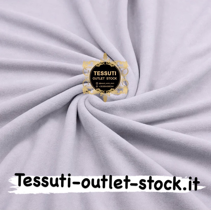 Tessuto di cotone Velluto Ciniglia colore Grigio pallido 35/1087