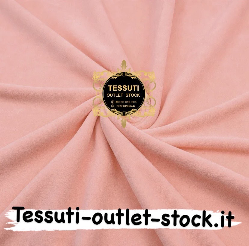 Tessuto di cotone Velluto Ciniglia colore Pesca 26/812