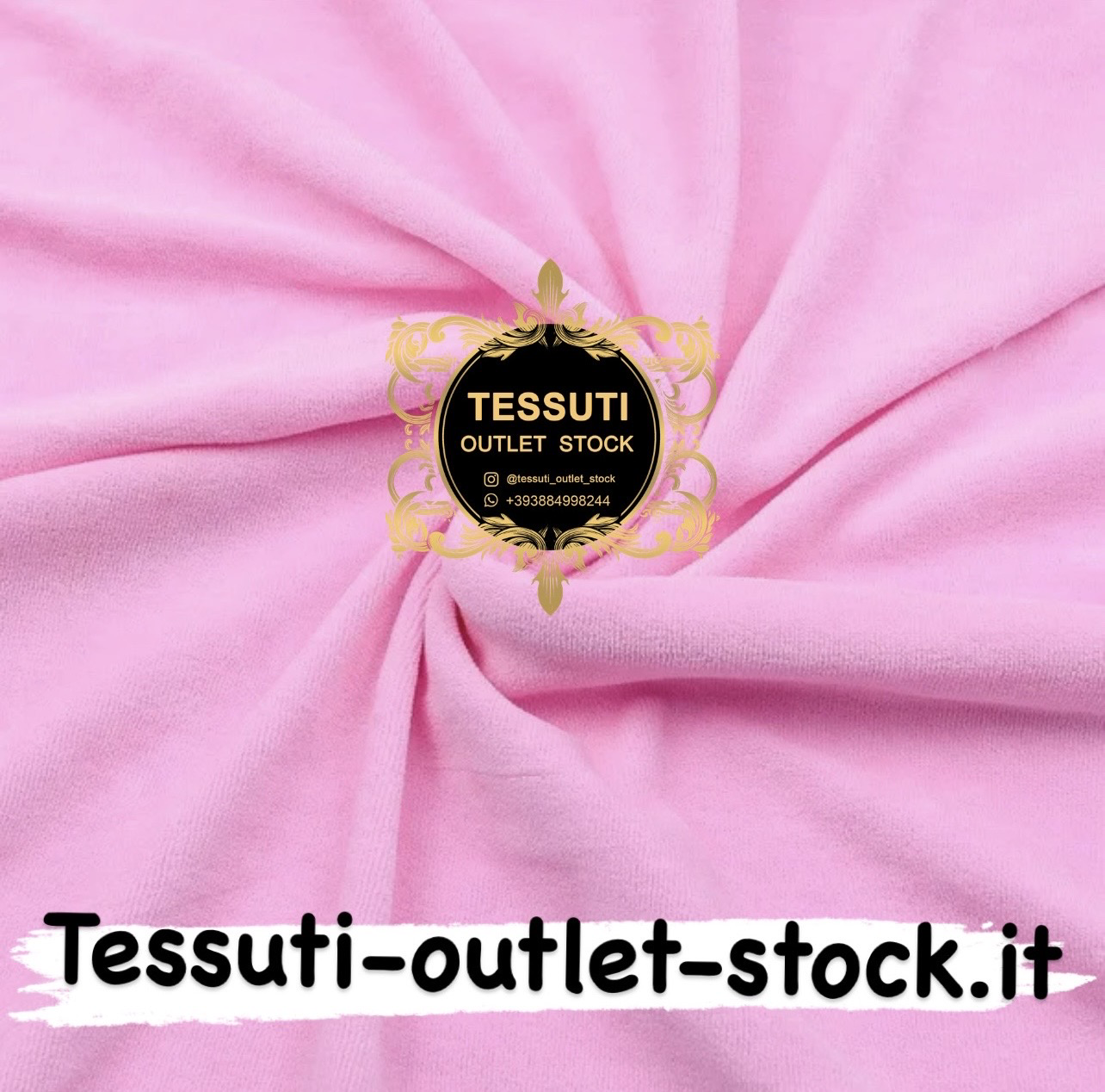 Tessuto di cotone Velluto Ciniglia colore rosa chiara 21/1002