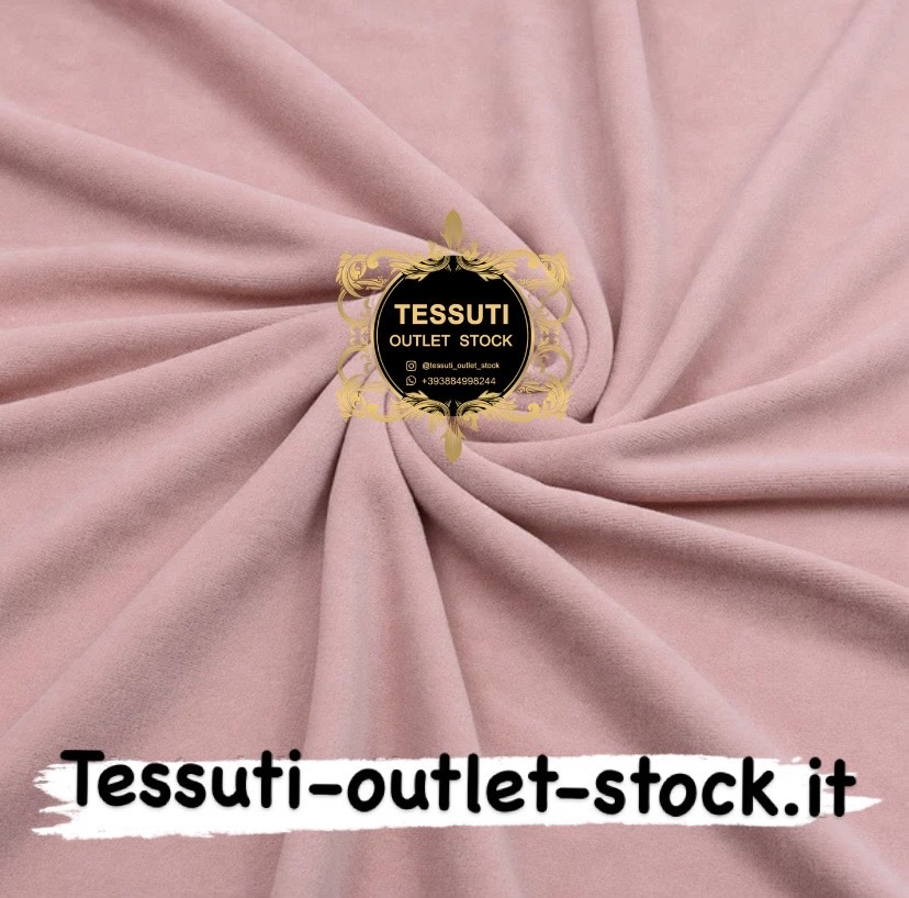 Tessuto di cotone Velluto Ciniglia colore Rosa Cipria Scura 34/1019