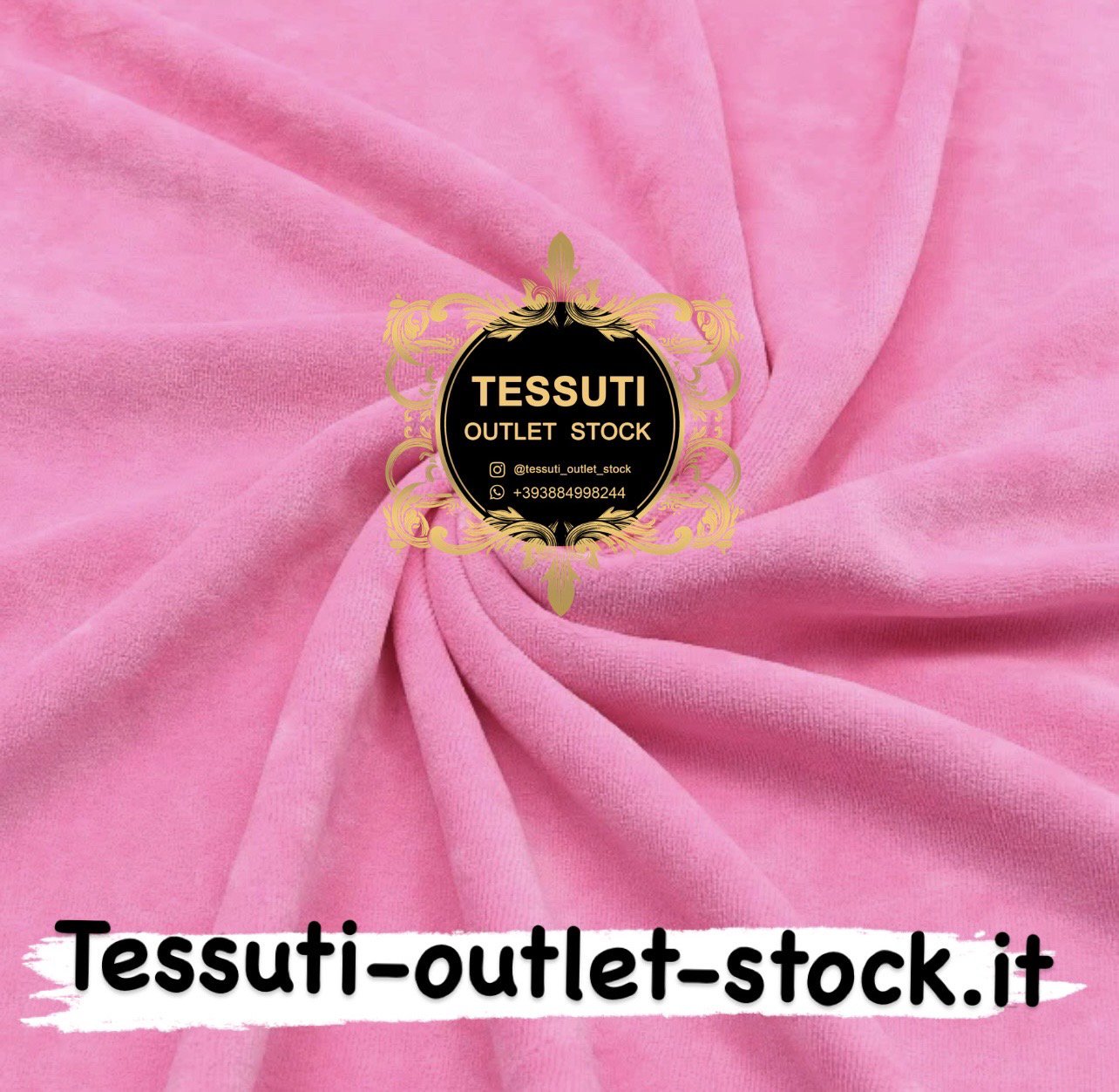 Tessuto di cotone  Velluto Ciniglia colore rosa scuro 13/997