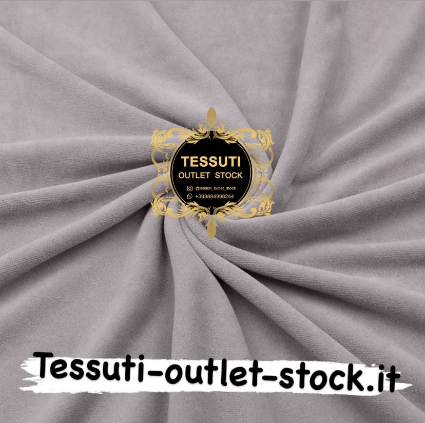 Tessuto di cotone Velluto Ciniglia colore Tortola Scuro 24/1020