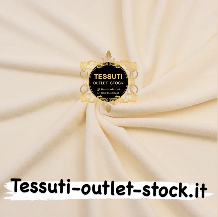 Tessuto di cotone Velluto Ciniglia colore Vaniglia 27/218
