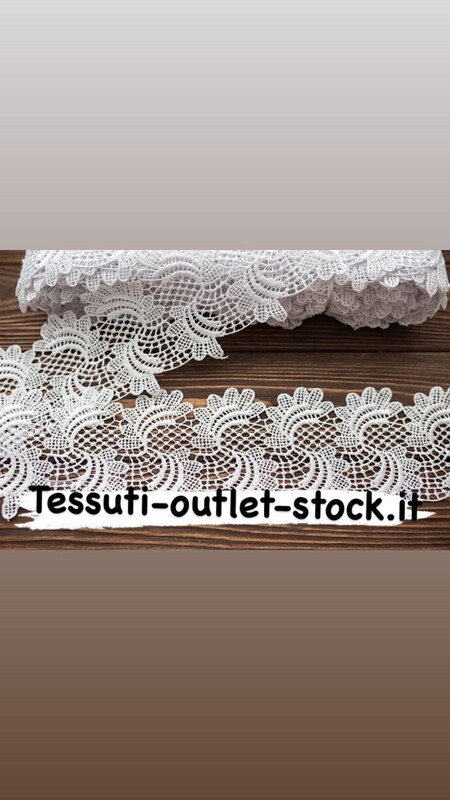 Pizzo macramè (guipure) / colore bianco / larghezza 9,5 cm / ordine da 1 m 0760