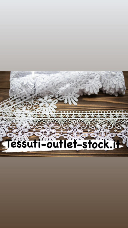 Pizzo macramè (guipure) / colore bianco / larghezza 8,5 cm / ordine da 1 m.  0630