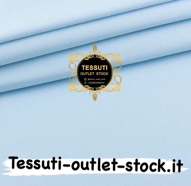 Flanella tinta unita colore Celeste, larghezza 240 cm