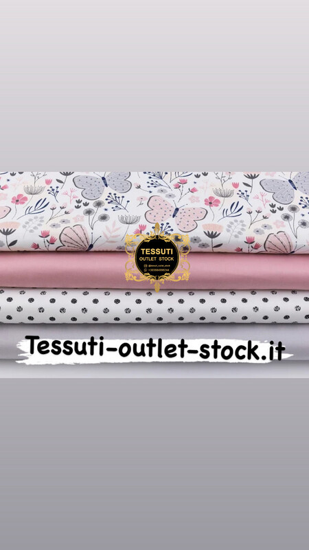 Set di tessuti da 4 pezzi in tonalità pastello con farfalle di 40 * 40 cm №168
