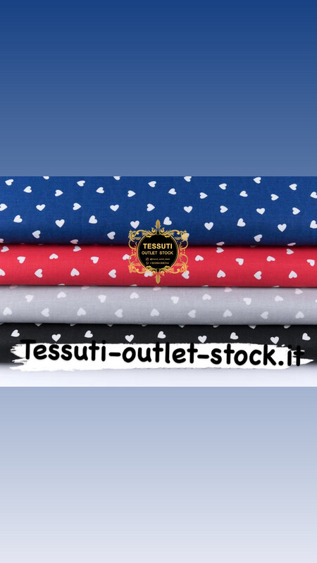 Set di tessuti in cotone 40 * 40 cm con 4 pezzi &quot;Piccoli cuori liquidi&quot; №221