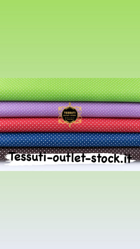 Set di tessuti in cotone 40 * 40 cm con 5 pezzi &quot;Pois  2 mm&quot; №222