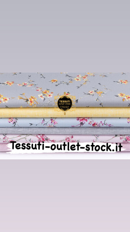 Set di tessuti in cotone 40 * 40 cm con 6 pezzi &quot;Ramoscelli e rami di  Sakura&quot; №215