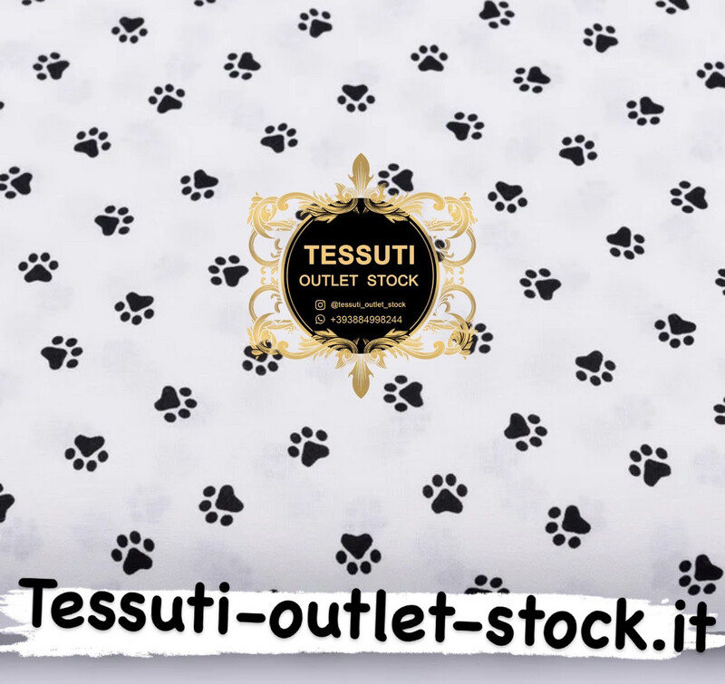 Tessuto di cotone  con piedini neri, № 503a