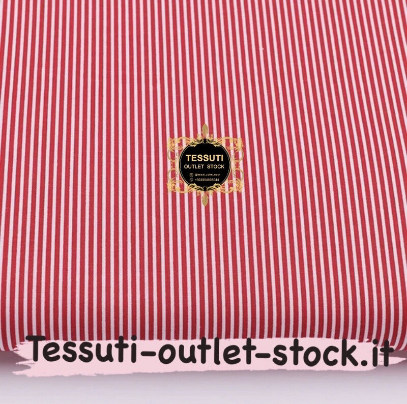 Tessuto di cotone con &quot;Righe sottili &quot; di colore rosso, 3224