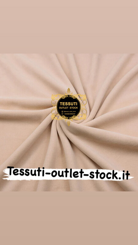 Tessuto di cotone Velluto Ciniglia colore Beige scuro 22/988